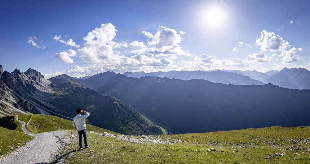 Bergfoto mit einer Person (Fotostudio Wedermann)
