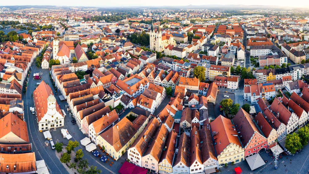 Drohnenaufnahme Stadt Weiden (MK Lichtbild)