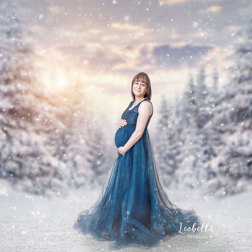 Wintertraum mit Baby im Bauch (Leobella Photoart)