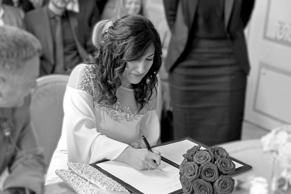 Unterschrift der Braut (Black Kiwi Fotografie)