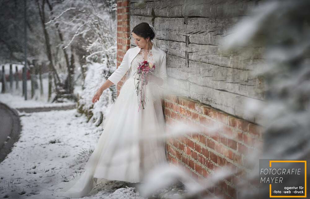 Braut im Winter (Fotografie Mayer)