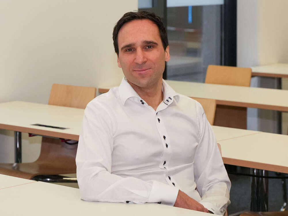 Referent im H&ouml;rsaal (Johann Medvey Fotografie)