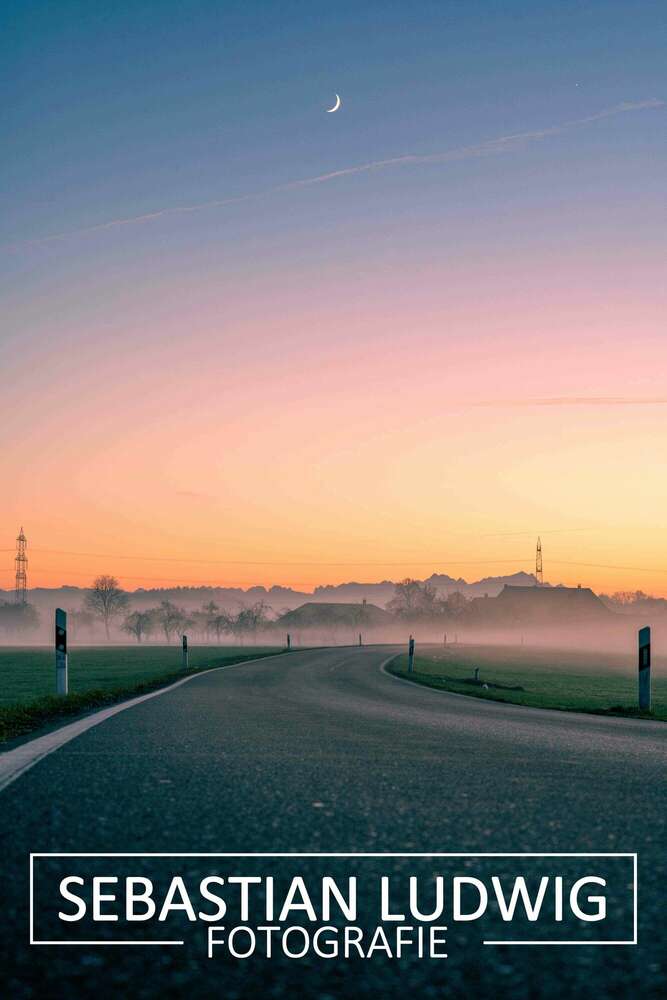 Mond und Landschaft (Sebastian Ludwig Fotografie)