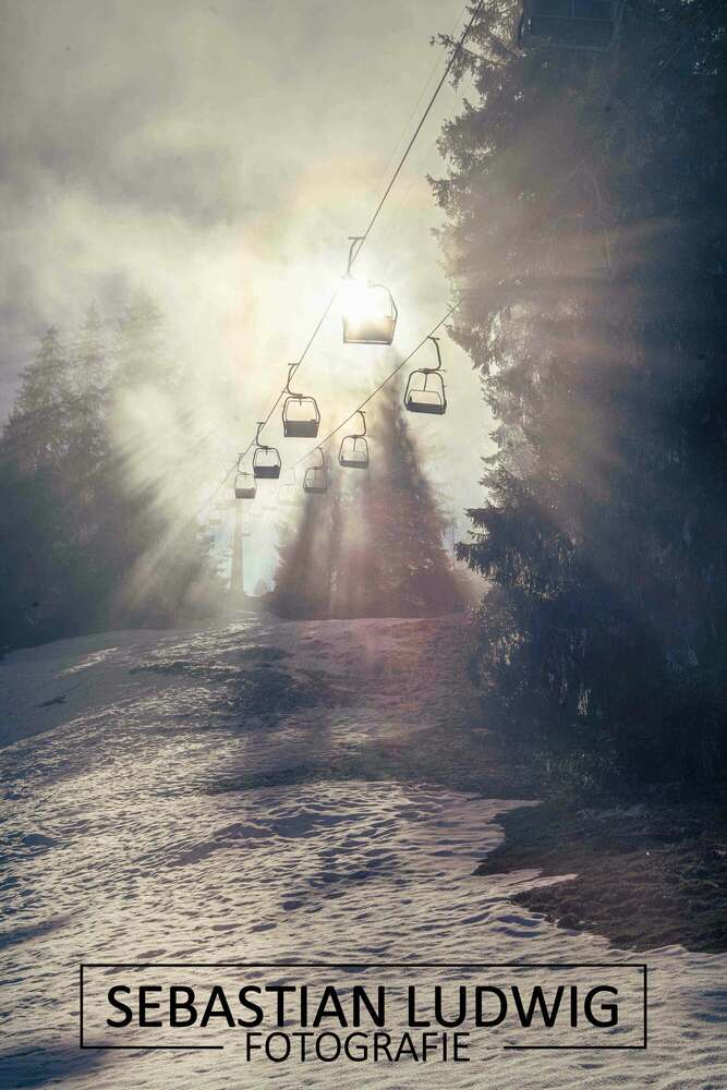 Landschaft Gondel Nebel Sonne (Sebastian Ludwig Fotografie)
