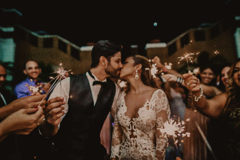 Sparkler Exit (MICHELLE GODMANN PHOTOGRAPHY)