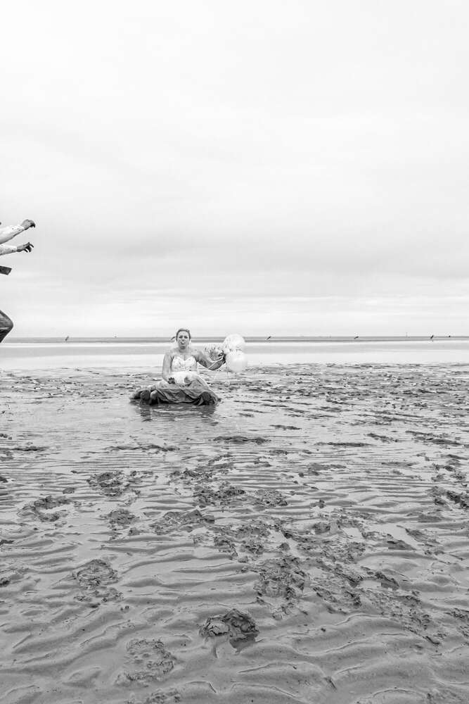 Trash the Dress im Wattenmeer
