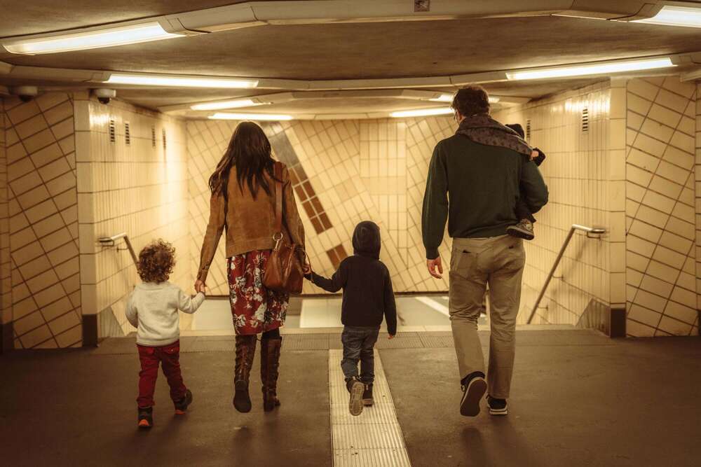 Familienfotografie U Bahn Berlin 