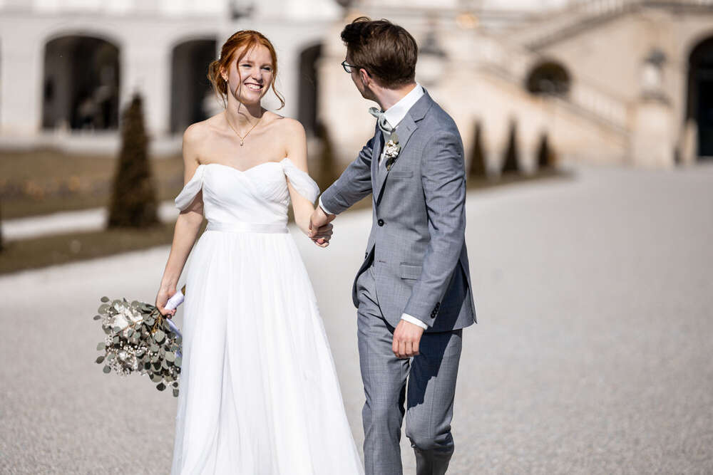 Hochzeit im Schloss Nymphenburg in M&uuml;nchen (Naturblickfotografie)