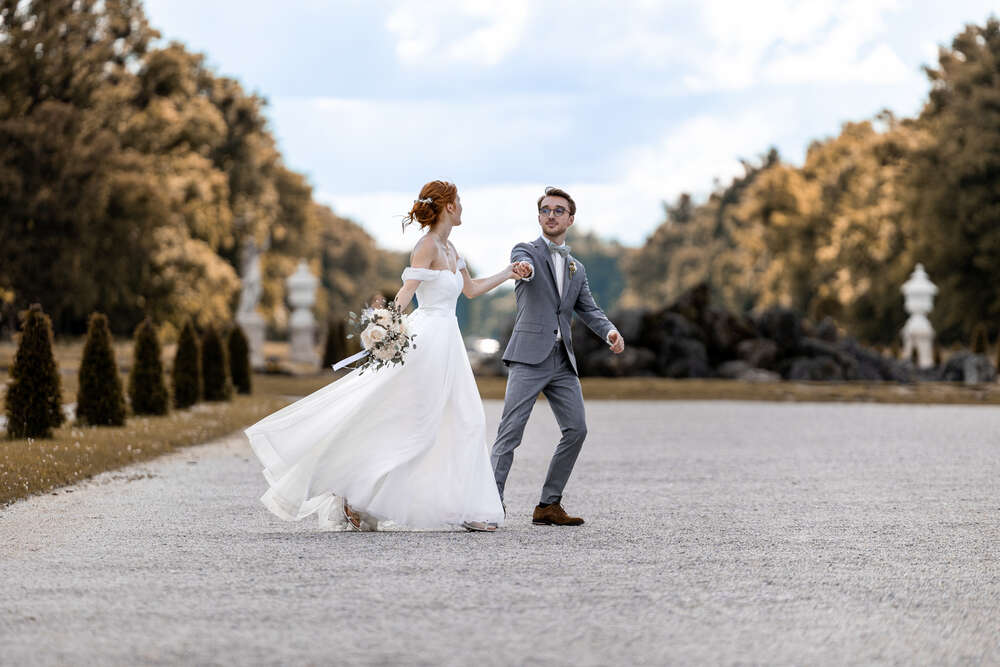 Hochzeit im Schloss Nymphenburg in M&uuml;nchen (Naturblickfotografie)