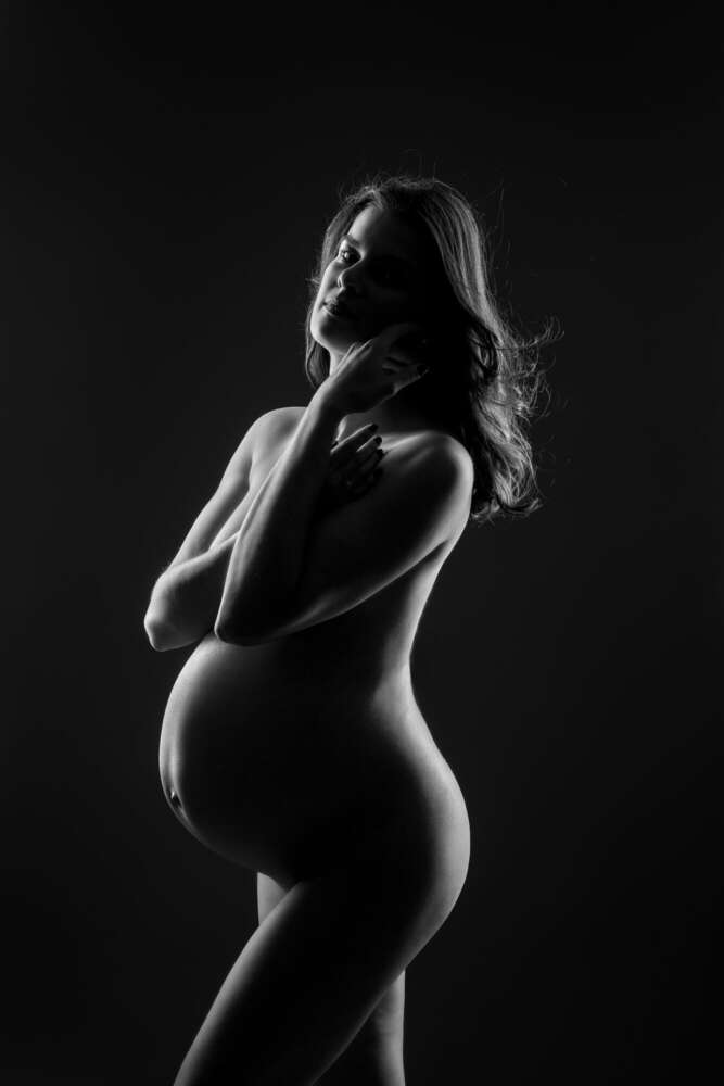 Babybauch Akt-Silouette (Claudia Cullom Fotografie)