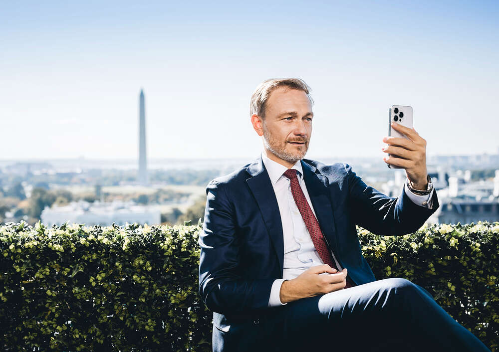  Finanzminister Christian Lindner in Washington (Xander Heinl Media)