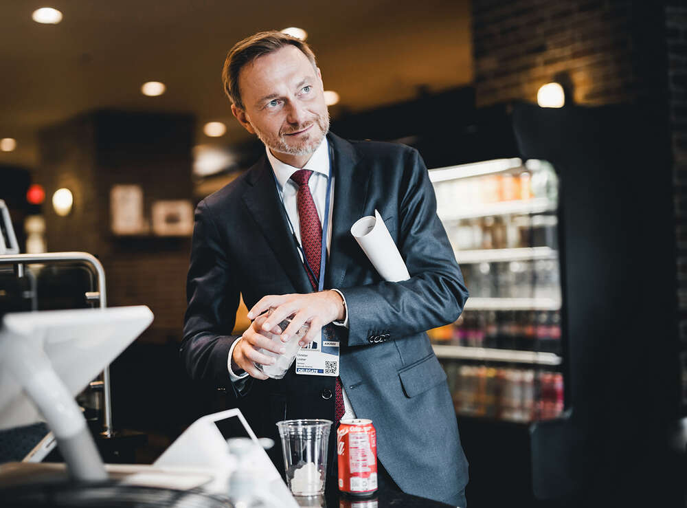 Finanzminister Christian Lindner in Washington (Xander Heinl Media)