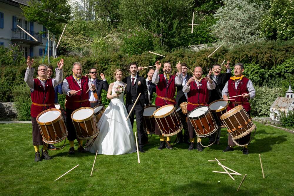 Hochzeitstag in Brig (Foto Elvey)
