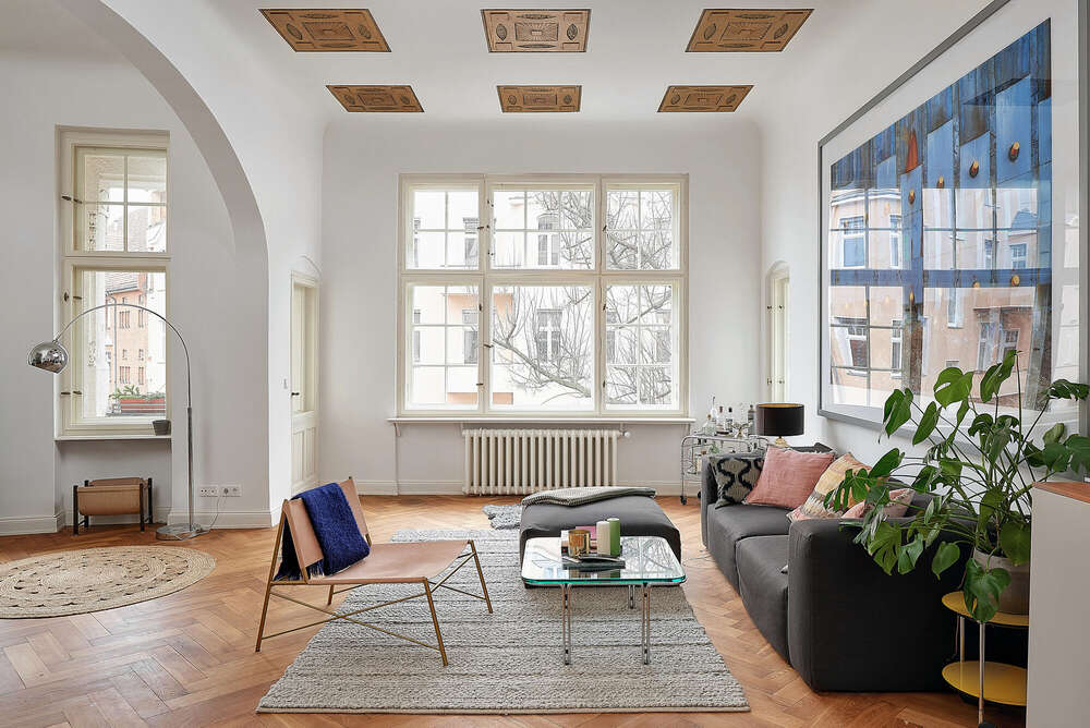 Altbau Wohnzimmer Schöneberg Berlin (Thomas Stibenz – Architekturfotografie und Busin)