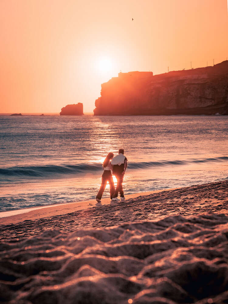 Outdoor Portrait mit Sonnenuntergang am Meer  (Matthias Ramahi Fotografie)