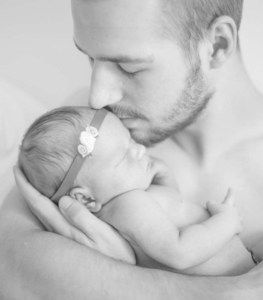 Vater mit Kind (Photostudio)