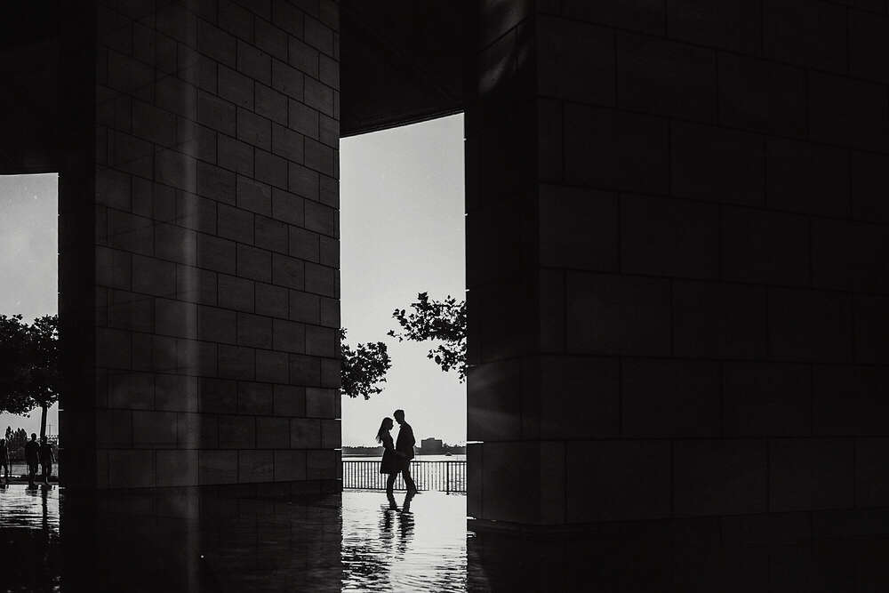 Brautpaar in Schwarzweiß (Hochzeitsfotografen aus Essen)