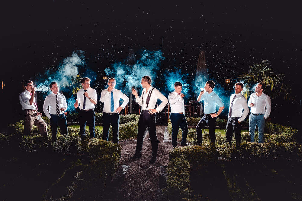 Gruppenbild mit den Jungs (Hochzeitsfotograf Charles Diehle)