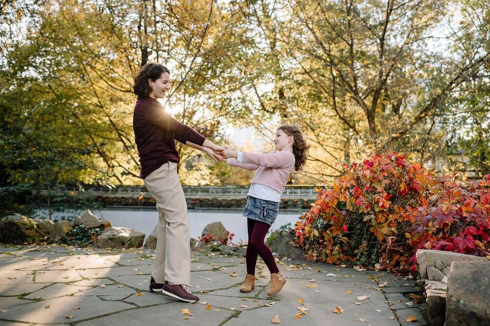 Goldener Herbst - Familienfotoshooting in Herbstfarben. (Direktpositiv Fotografie)