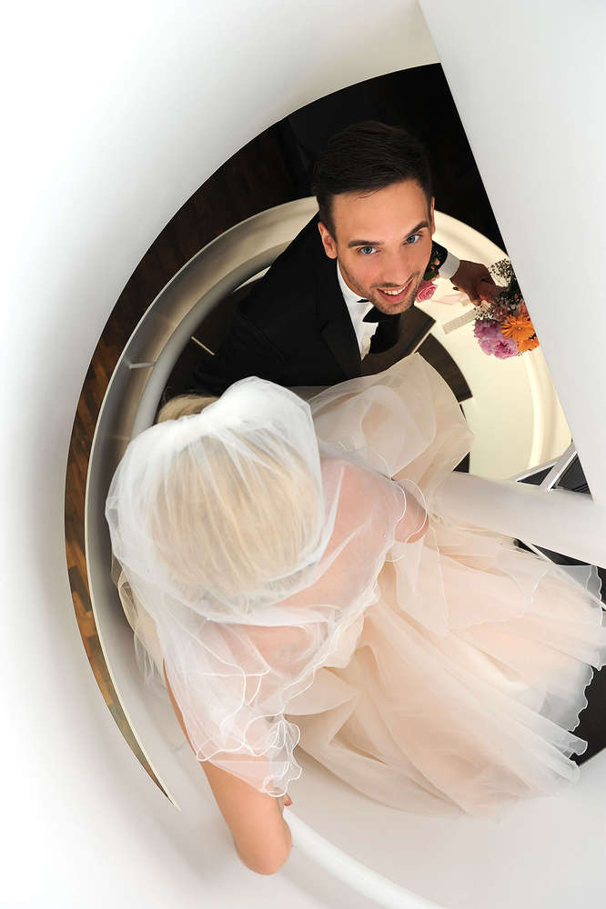 Hochzeit auf Treppe (EE fotografie)