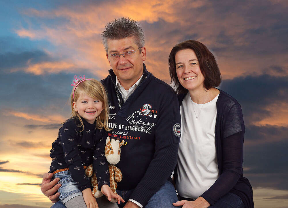 Familie mit Abendstimmung (Fotohaus Lenzen)