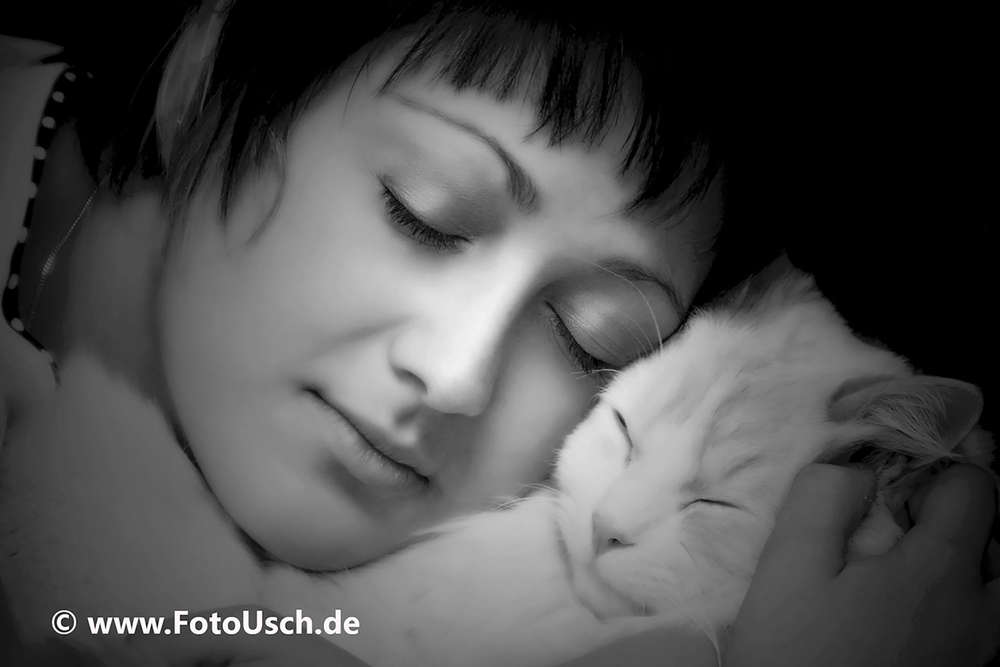 Portarit mit Katze (Fotograf FotoUsch)