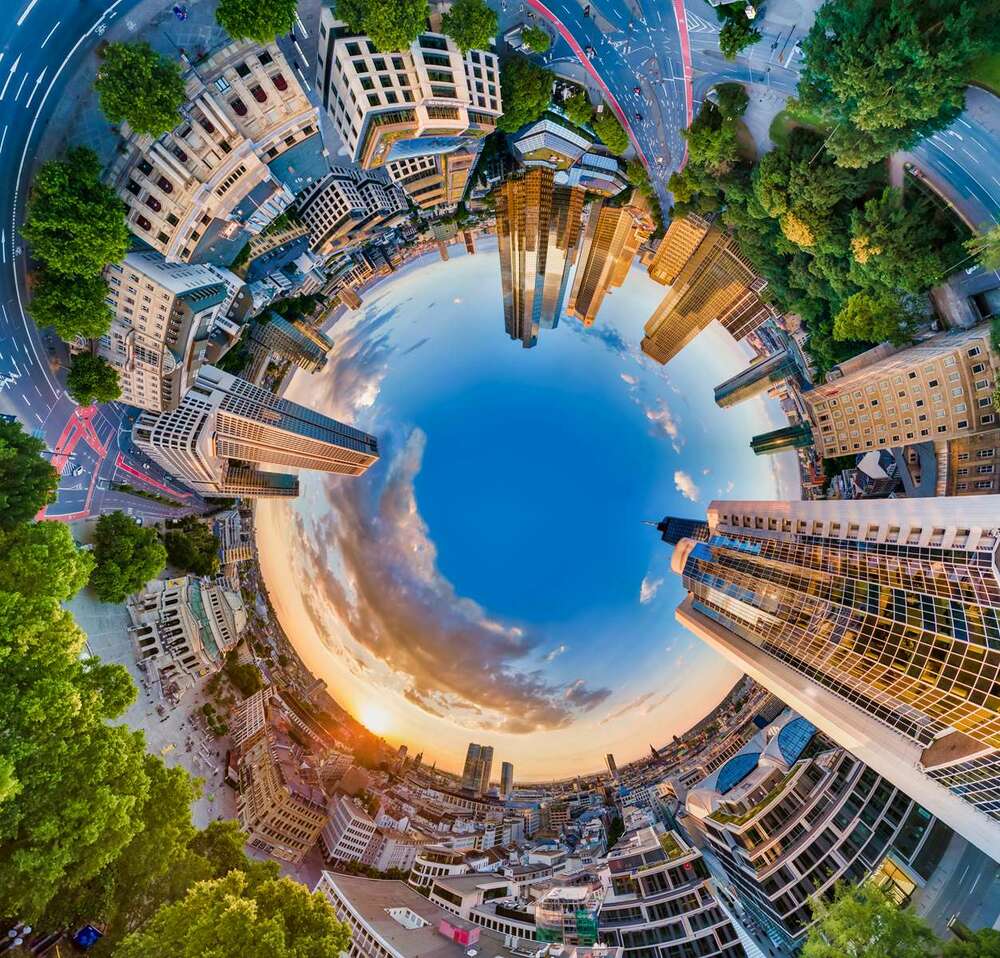 360-Little-Planet-Projektion Frankfurt (pix123 fotografie)