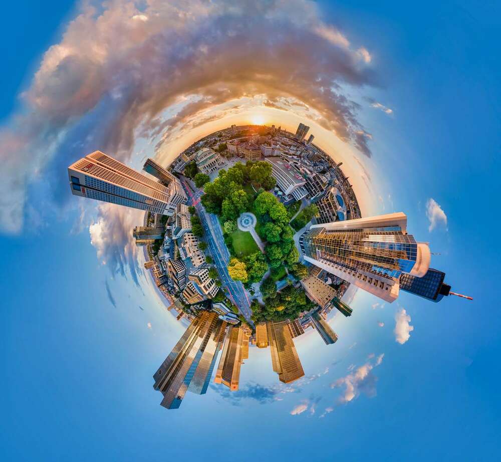 360-Little-Planet-Projektion Frankfurt (pix123 fotografie)