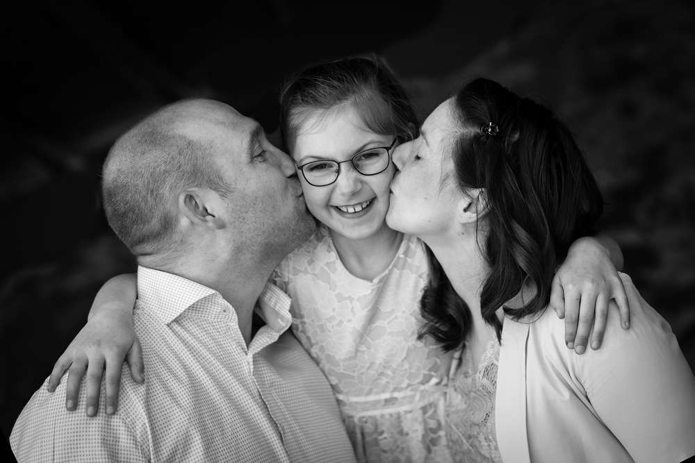 Familie in schwarz/weiß (Fotografie mit Magie)