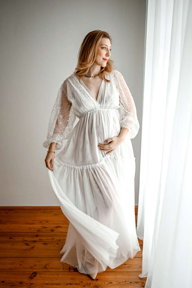 Babybauchfoto im Babybauchkleid (Photographie by Christiane)