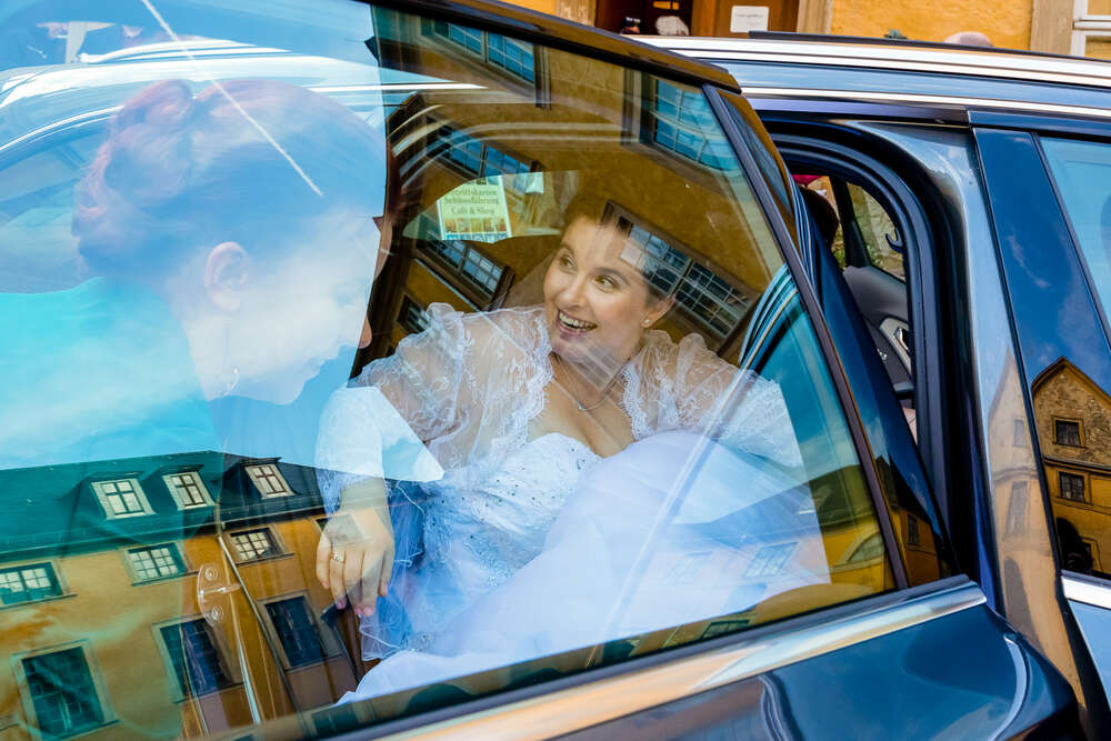 Vor der Trauung (Frontal-Light Fotografie)